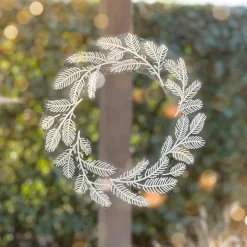 Aufkleber Kranz weiß