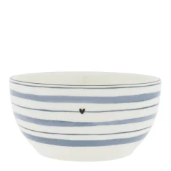 Bastion Collections Schale Watercolour Blue Stripes mittel