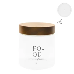 Bastion Collections Vorratsdose FOOD made with Love mit Holzdeckel klein