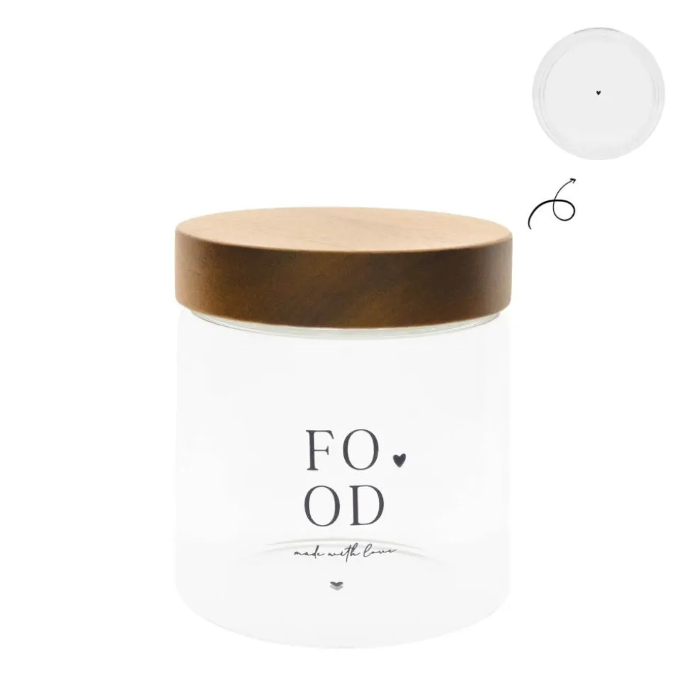 bastion_collections_vorra_SKUzm1t7VuXTC_1.webp Bastion Collections Vorratsdose FOOD made with Love mit Holzdeckel klein