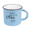 Becher Vintage Maritim Nimm dir Zeit für Meer hellblau