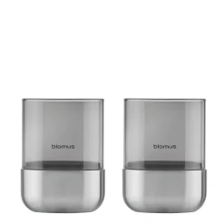 Blomus Windlicht Calma Smoke 2er-Set XS