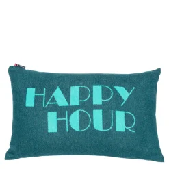Colourful Nordic Kissenhülle Happy Hour türkis 40 x 60 cm