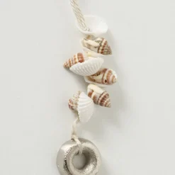 Dekoanhänger Anker mit Muscheln silberfarben groß