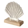Dekoaufsteller Muschel silberfarben