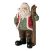 Dekofigur Weihnachtsmann Ski grün
