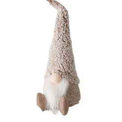 Dekofigur Wichtel Knut sitzend beige