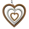 Dekohänger Herz naturfarben-weiß