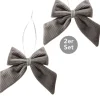 Dekohänger Schleife 2er-Set grau