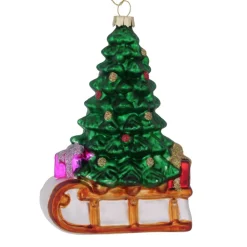 Dekohänger Schlitten mit Tannenbaum