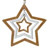 Dekohänger Stern naturfarben-weiß