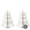 Dekohänger Tanne wollweiß 8 cm 2er-Set