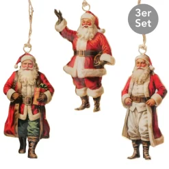 Dekohänger Weihnachtsmann Trio 3er-Set