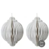 Dekohänger Zwiebel wollweiß 8 cm 2er-Set