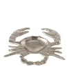 Dekoschale Krabbe silberfarben