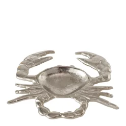 Dekoschale Krabbe silberfarben