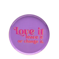 Dekotablett Love it Lila 13 cm