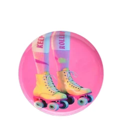 Dekotablett Rollschuhe Rosa 13 cm