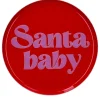 Dekotablett Santa baby rot