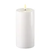 DELUXE LED Stumpenkerze Weiß 7,5 x 15 cm