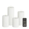 DELUXE LED Stumpenkerzen weiß 4er-Set