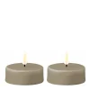 DELUXE LED Teelicht Sandfarben 2er-Set Groß
