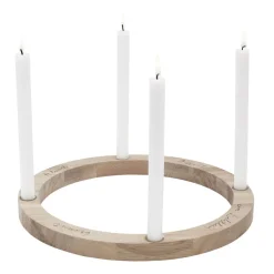 Eulenschnitt Adventskranz aus Eiche