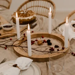 Eulenschnitt Adventskranz aus Eiche