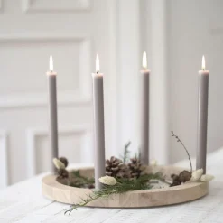 Eulenschnitt Adventskranz aus Eiche