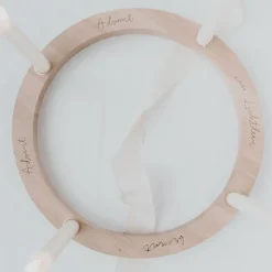 Eulenschnitt Adventskranz aus Eiche