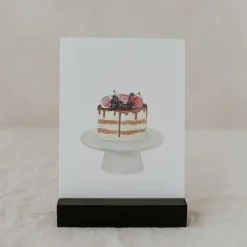Eulenschnitt Aquarellkarten Naked Cake 3er-Set