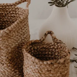 Eulenschnitt Aufbewahrungskorb aus Jute klein