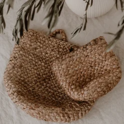 Eulenschnitt Aufbewahrungskorb aus Jute klein