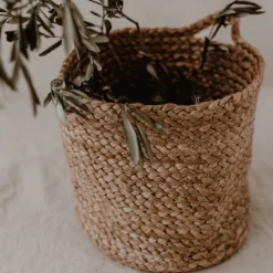Eulenschnitt Aufbewahrungskorb aus Jute mittel