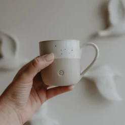 Eulenschnitt Cappuccino-Tasse Smiley