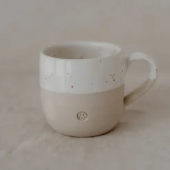 Eulenschnitt Cappuccino-Tasse Smiley