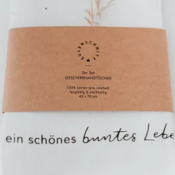 Eulenschnitt Geschirrtücher Sprüche 2er-Set weiß