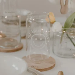 Eulenschnitt hohes Trinkglas No Bad Days weiß