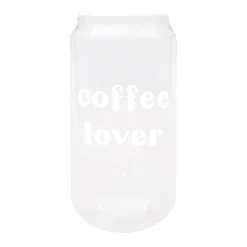 Eulenschnitt hohes Trinkglas Coffee Lover weiß