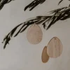 Eulenschnitt Holzhänger Eier 8er-Set naturfarben
