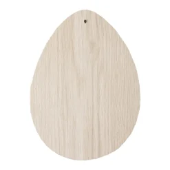 Eulenschnitt Holzhänger Eier 8er-Set naturfarben