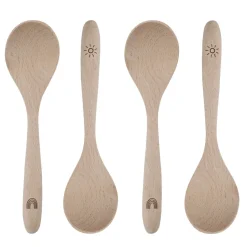 Eulenschnitt Holzlöffel Regenbogen 4er-Set