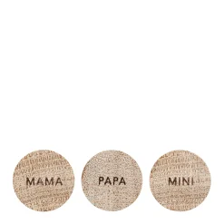 Eulenschnitt Holzmagnet 3er Set Familie