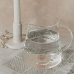 Eulenschnitt Karaffe Herzfigur rosa