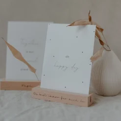 Eulenschnitt Karten- und Trockenblumenständer Papa 2er-Set 12 cm