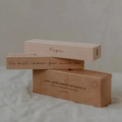 Eulenschnitt Karten- und Trockenblumenständer Papa 2er-Set 12 cm