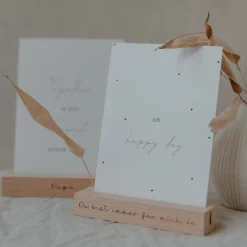 Eulenschnitt Karten- und Trockenblumenständer Papa 2er-Set 12 cm