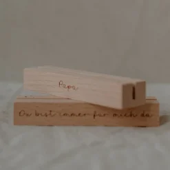 Eulenschnitt Karten- und Trockenblumenständer Papa 2er-Set 12 cm