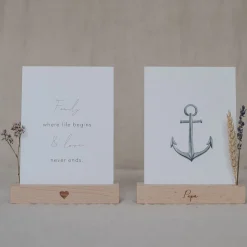 Eulenschnitt Karten- und Trockenblumenständer Papa 2er-Set 12 cm