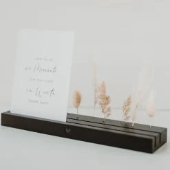 Eulenschnitt Karten- und Trockenblumenständer Herz schwarz 25 cm